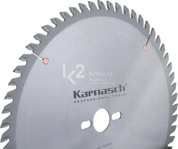 Диск пильный по акрилу (оргстеклу), чистый срез Karnasch 250×3,2/2,2×30 мм, Z=48 TTP, арт. 10.9050.250.010