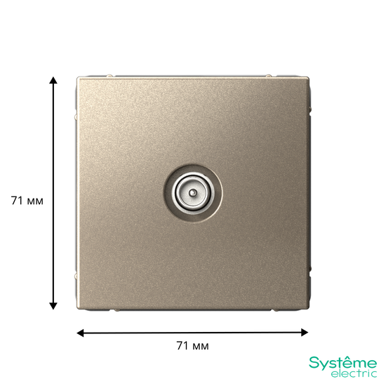 Розетка телевизионная проходная TV ArtGallery 4дБ механизм шампань SE GAL000592