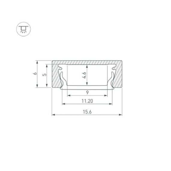 Профиль Arlight MIC-M-3000 ANOD 044542