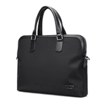 POLO Textile, Synthetic Leather Shoulder Bag, Men"s Handbag, Briefcase Large Men"s Black