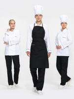 Костюм женский повара Гурман (тк.ТиСи), белый/черный