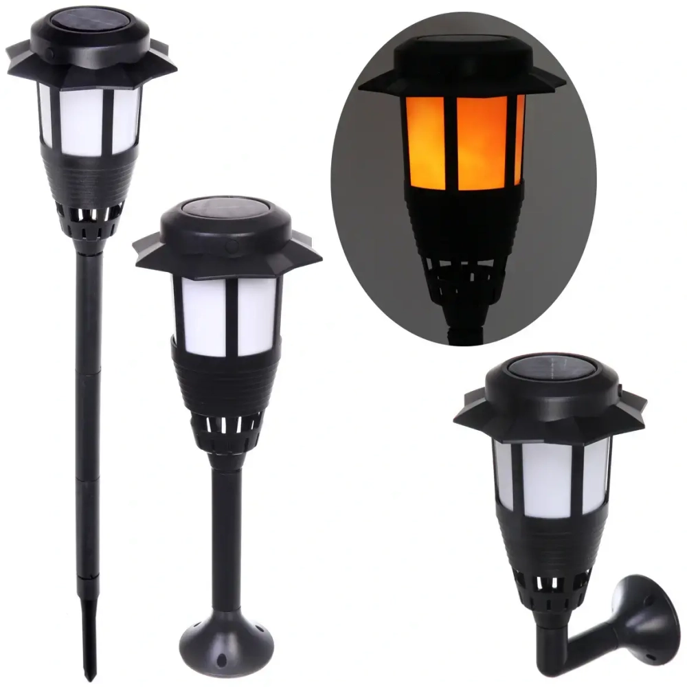 Фонарь садовый «Пронто» 12,5*12,5 см (h=45 см) на солнечной батарее (универсальный), Эффект горящего пламени