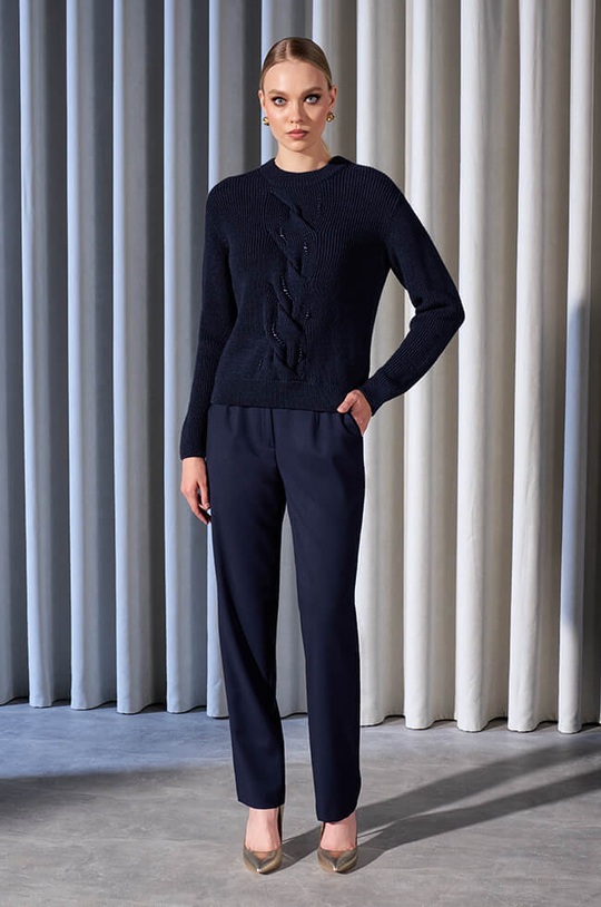 22956 Джемпер женский (темно-синий)