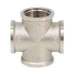 Крест латунь никель Ду 25 (1") ВР VALFEX VF.760.N.100