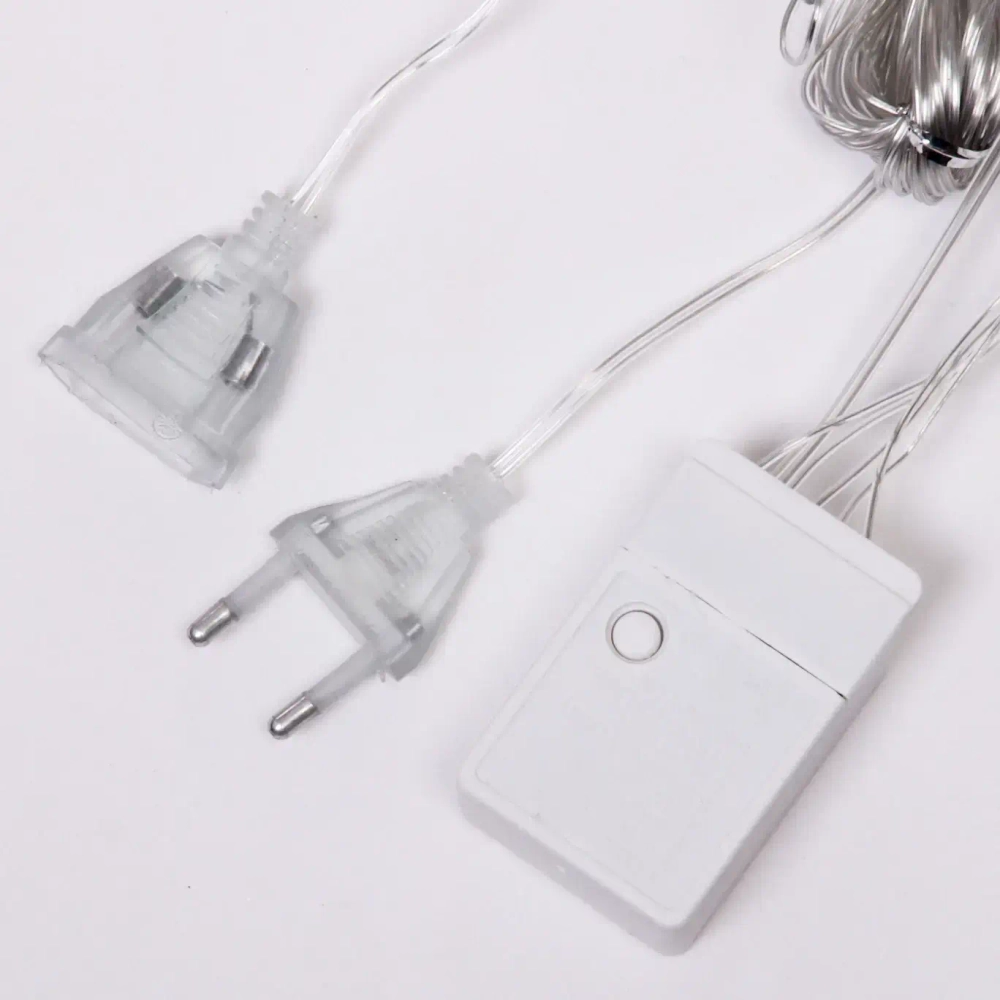 Гирлянда для дома БАХРОМА «Волшебство» ш2,5 м* в0,6/0,9м 120 ламп LED, 8 реж, IP-20, Теплый белый (возможность соединения)