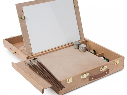 Этюдный ящик FE-L6 (для холстов на картоне) с креплением на фотоштатив, бук