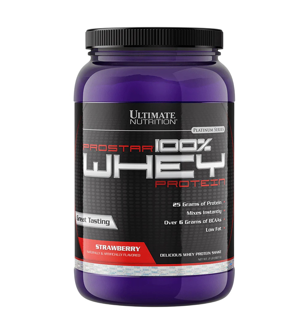 Ultimate Nutrition Prostar 100% Whey Protein 2 lb 908 g, Сывороточный протеин, Концентрат