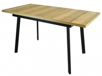 Стол ПГ-45 раздвижной 700х1100(+300) (дуб галифакс натуральный, эмаль черный муар)
