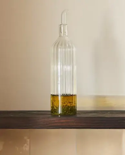 ZARA HOME БУТЫЛКА ИЗ ТЕРМОСТОЙКОГО СТЕКЛА ДЛЯ МАСЛА И УКСУСА, ПРОЗРАЧНЫЙ