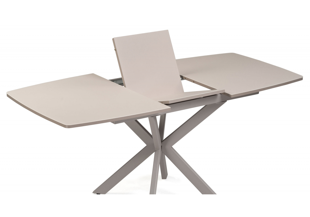 Стол стеклянный Woodville Палу 130(170)х80х76 латте, капучино