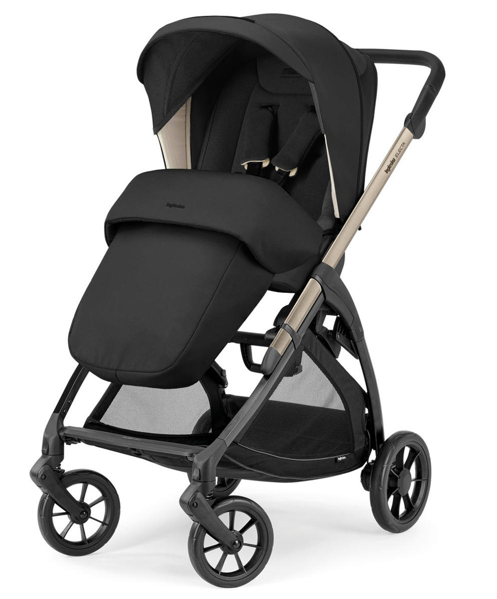 Коляска 3 в 1 Inglesina Electa System Quattro DRW 2025 с подставкой под люльку Upper Black