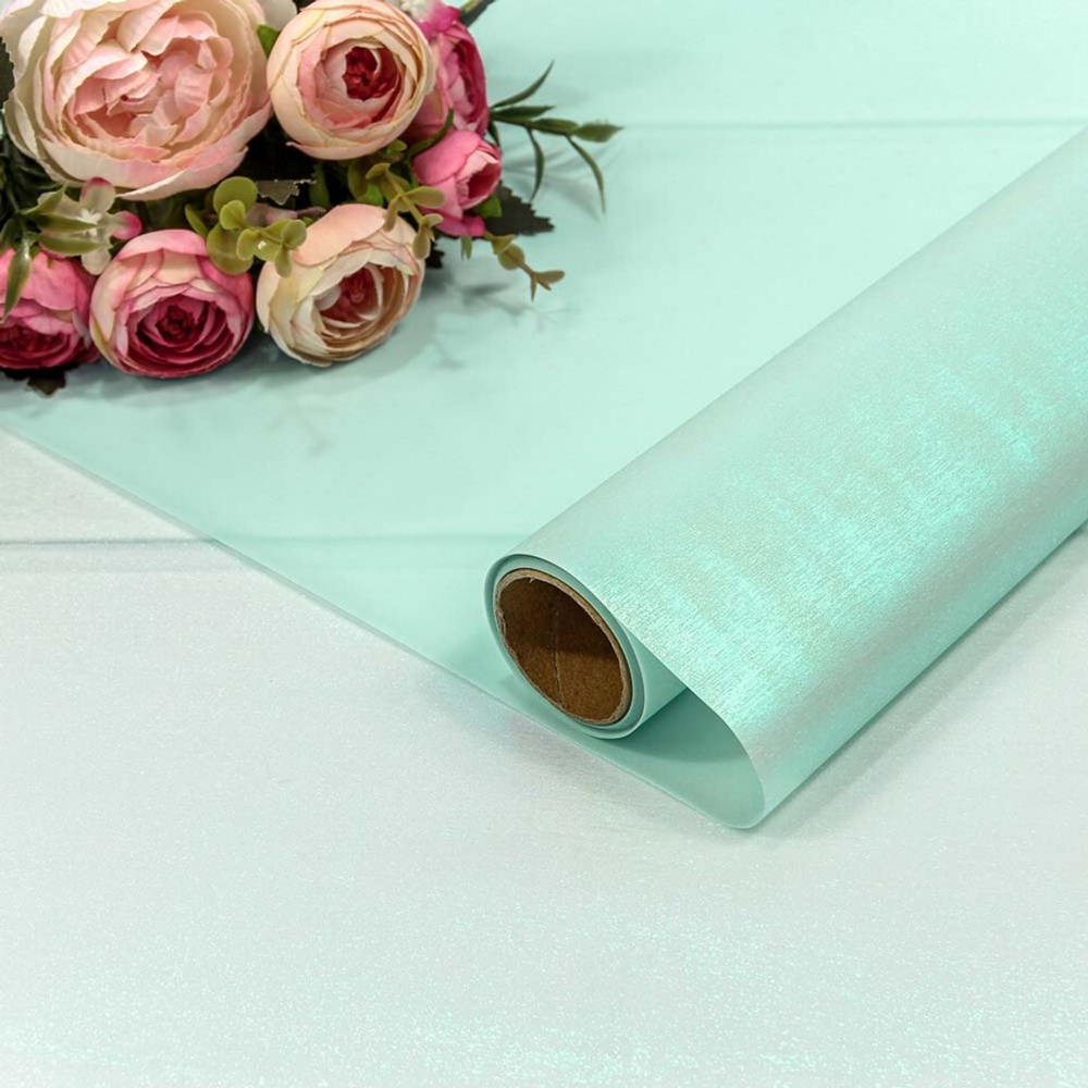 Пленка В рулоне 10 м х 58 см "Хамелеон" (Голубой)