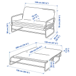 2-местный диван-кровать - IKEA HAMMARN, 78x85x128см, черный, ХАММАРН ИКЕА