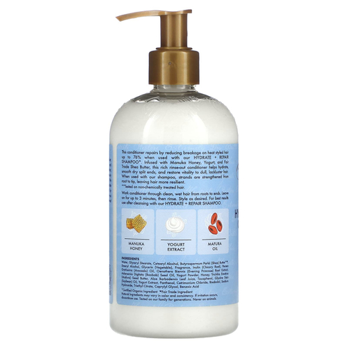 SheaMoisture, Manuka Honey & Yogurt, увлажняющий и восстанавливающий кондиционер, 384 мл (13 жидк. унц.)