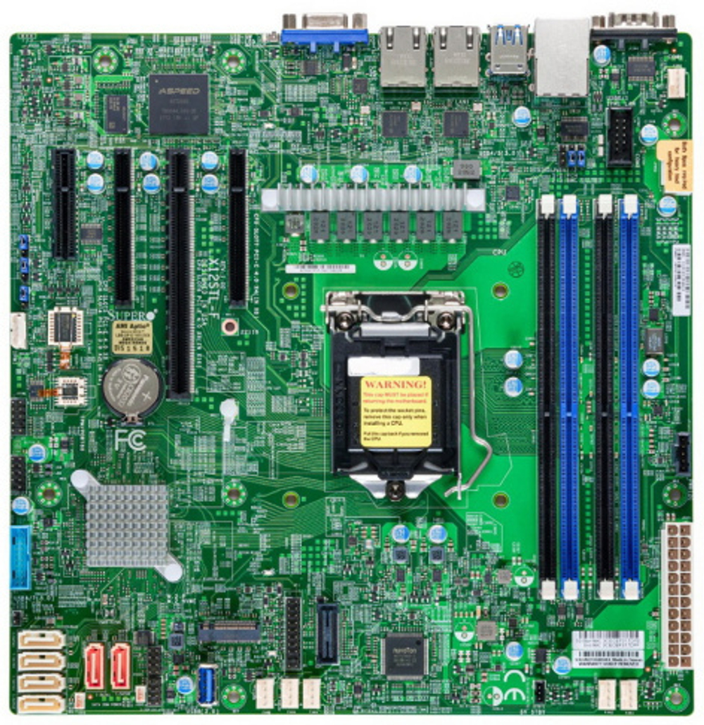 Материнская плата mATX Supermicro MBD-X12STL-F-B