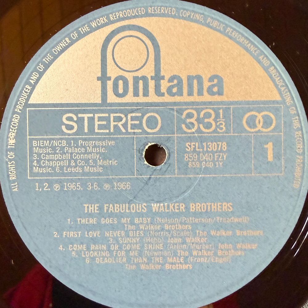 The Walker Brothers ‎– The Fabulous Walker Brothers (Англия 1969г.)Т