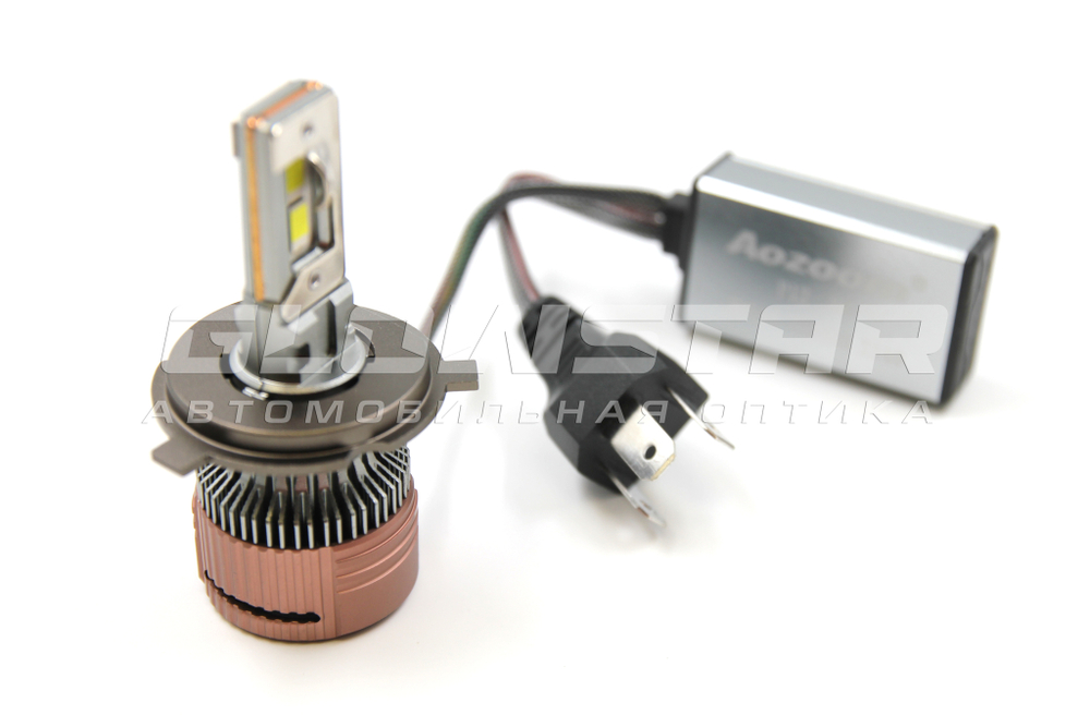 Aozoom P12/H4 с вентилятором 12V 65W 6000Lm (комплект, 2шт)