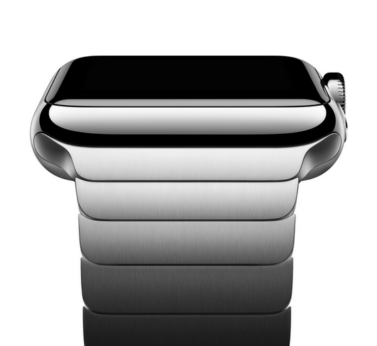 Часы смарт Apple Watch 38мм (серебристный стальной с застежкой "бабочка" на кнопках )