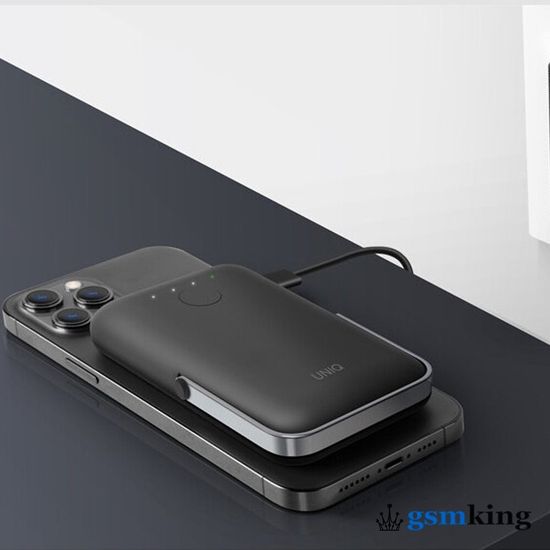 Uniq Hoveo 5000W Magnetic wireless 15W USB-C PD 20W with stand 5000 мАч Gray