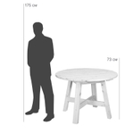 Стол круглый деревянный садовый Ойвинд, белый