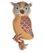 Игрушка с верёвкой "Сова", 15 см Д х 14 см Ш х 28 см В, джут, коричневый