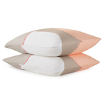 Набор из двух наволочек из сатина  бежевого цвета с авторским принтом из коллекции freak fruit, 70х70 см