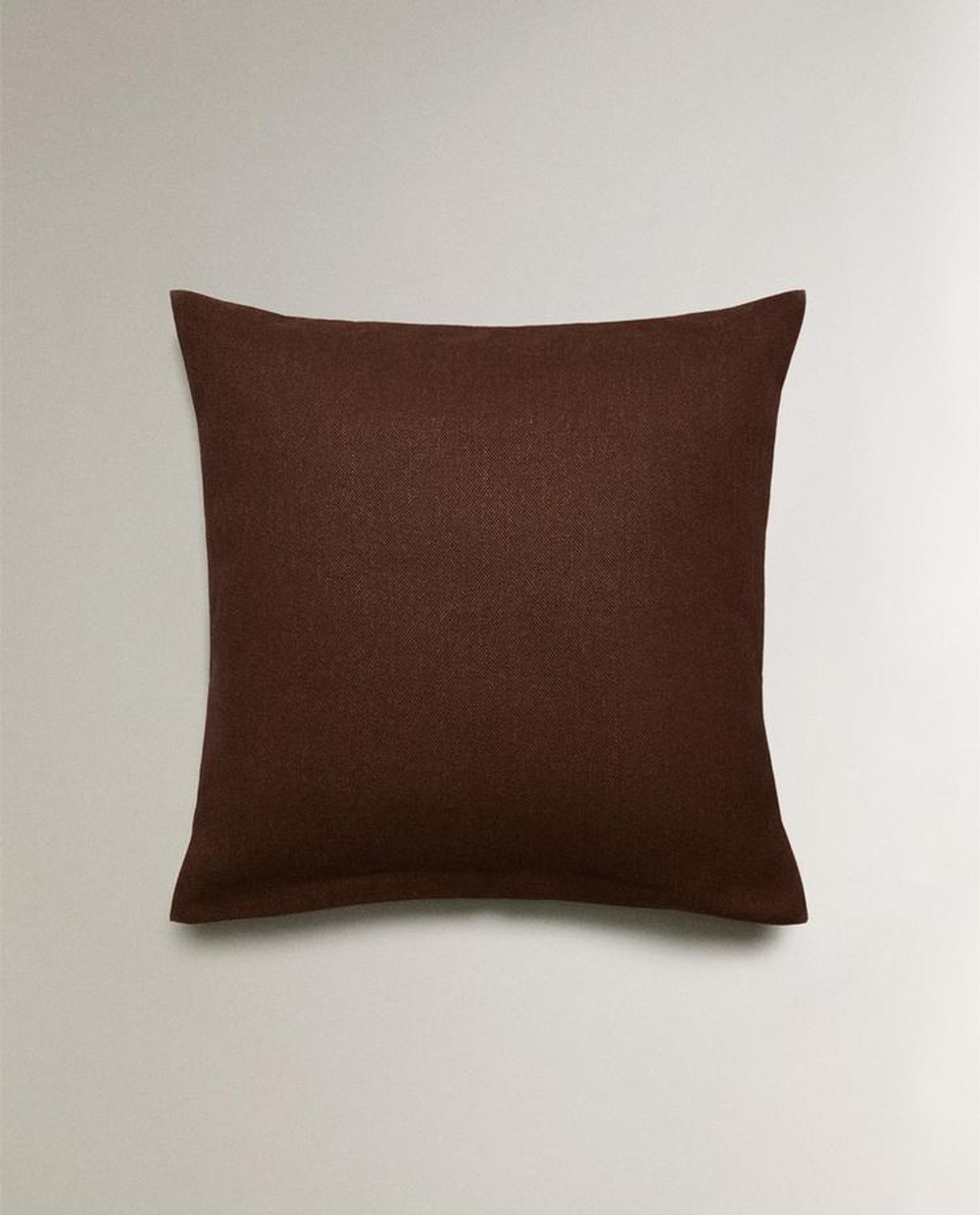 ZARA HOME ОДНОТОННАЯ НАВОЛОЧКА, КОРИЧНЕВЫЙ