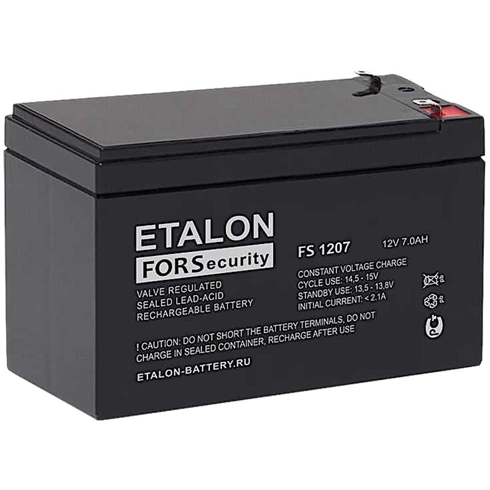 Аккумулятор 1207 (FS1207) 12В 7Ah Etalon