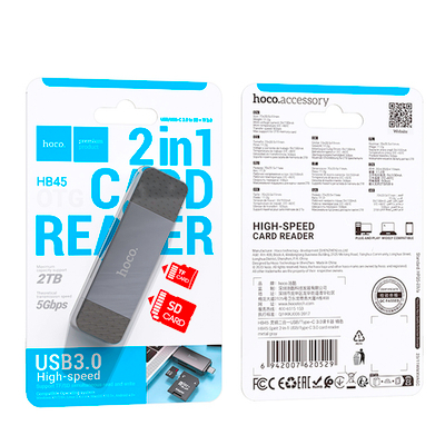Картридер hoco HB45 Type-C USB 3.0 для телефона и компьютера
