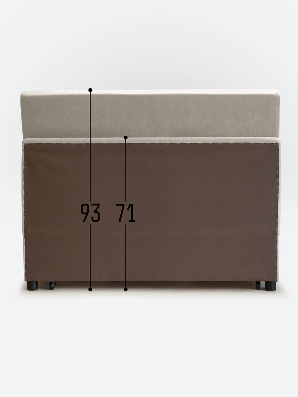 Диван "Экономик" Студия-Ф, велюр Dream Beige