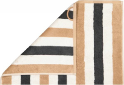 Полотенце 50х100 Cawo 6213 бежевое/черное