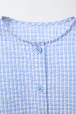 ZARA КОМБИНЕЗОН В КЛЕТКУ ВИШИ, СИНИЙ