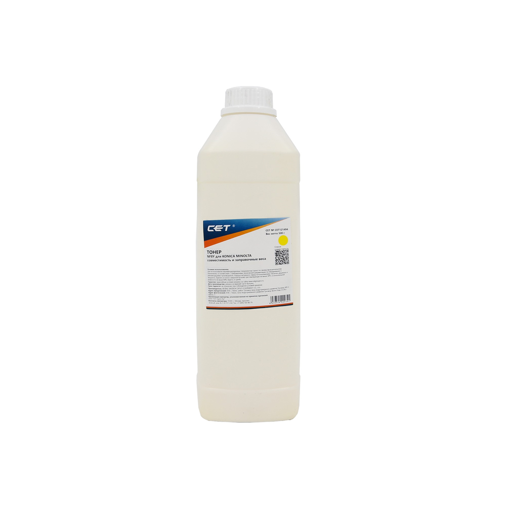 Тонер NF8Y TN-324Y/TN-221Y для KONICA MINOLTA Bizhub C258/C308/C368/C227/C287 (CET) Yellow, 500г/бут, CET121494