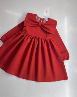 Красный бантик - платье для девочек 2 600 тг./шт. (оптом - цена за 5 размеров)