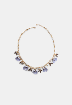 STRADIVARIUS Ожерелье с цветочными подвесками, экрю