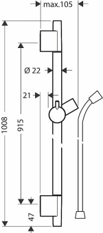 Душевая штанга Hansgrohe Unica S Puro 28631700