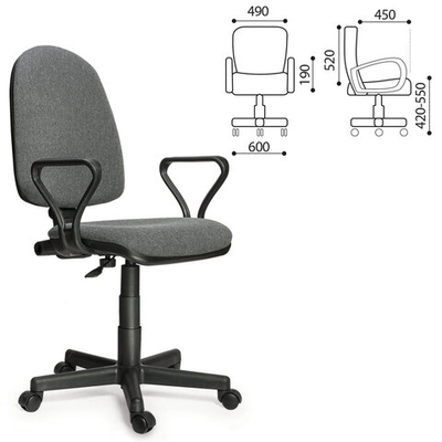 Кресло OLSS ПРЕСТИЖ темно-серый В-40