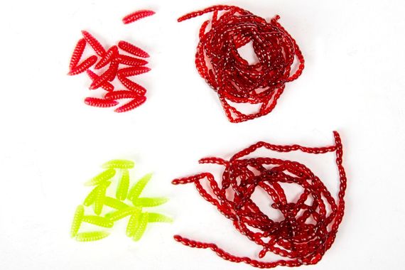 Насадки искусственные съедобные LJ Pro Series EXTRA BLOOD WORM/MAGGOT мотыль/опарыш MIX2 240/30 шт