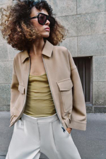 Куртка с резиновыми манжетами -ZARA