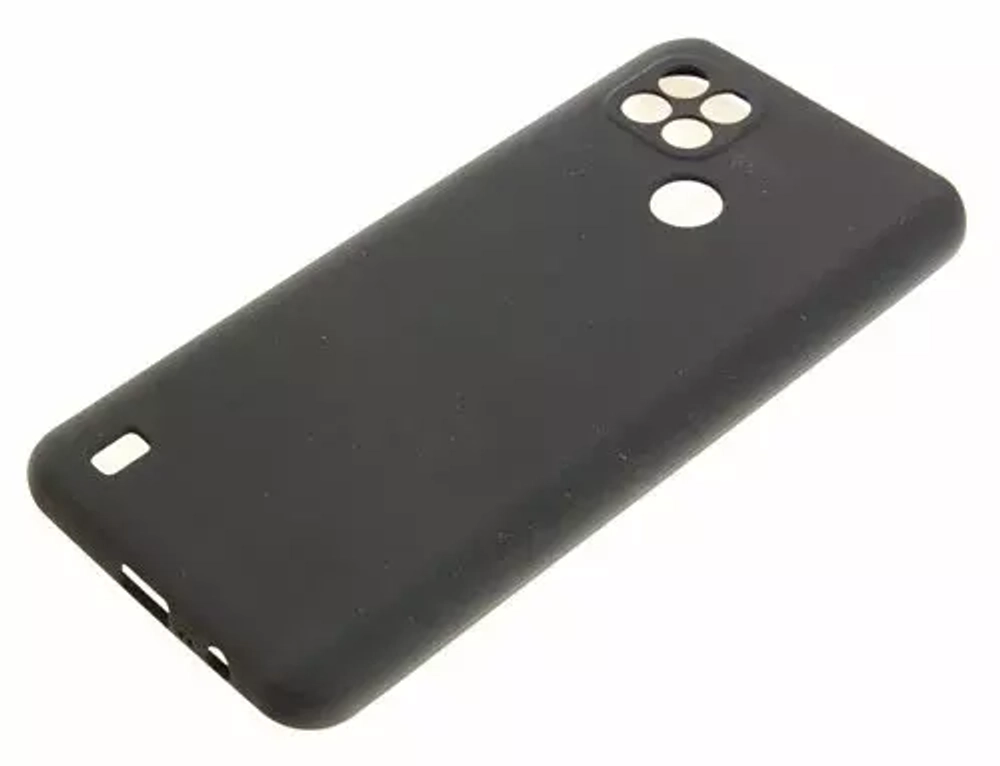 Накладка Realme C21 силикон матовый черный Zibelino