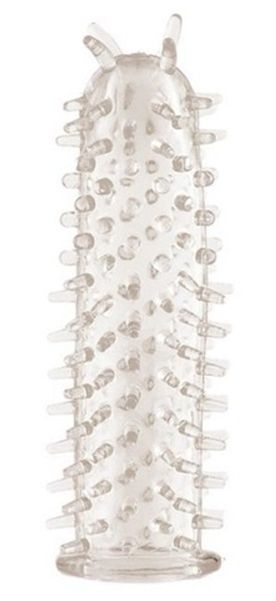 Прозрачная насадка на фаллос с шипами