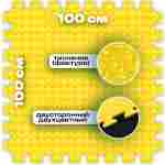 ЭВА-плитка жёлто-чёрная 100×100×4 см - мягкий коврик-пазл, ромбы, 10 шт.
