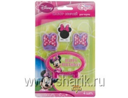 РАСПРОДАЖА Свечи д/торта Disney Минни Маус 4шт/А