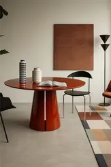 Обеденный стол Cargo Ø135 см, красный глянец