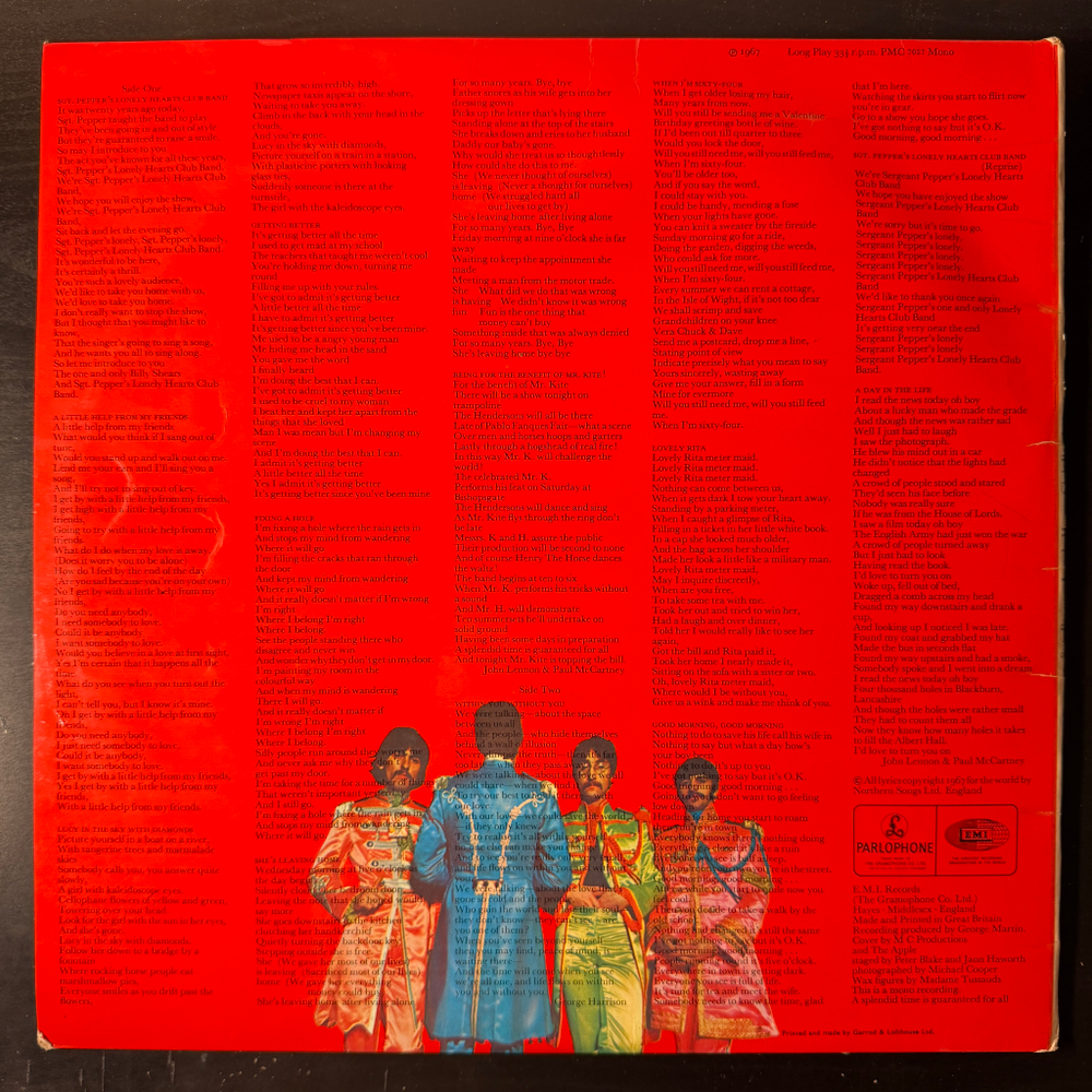 The Beatles - Sgt. Pepper's Lonely Hearts Club Band (Англия 1967г.)