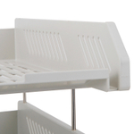 Лоток горизонтальный DELI, 2-х рядный, пластик,  серый