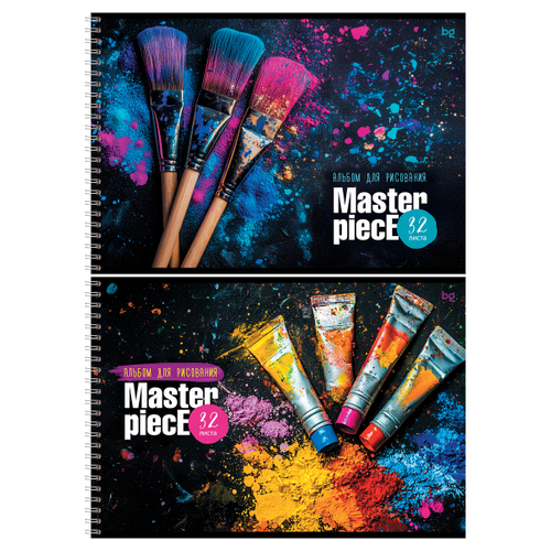 Альбом для рисования 32л., А4, на гребне BG "Шедевр" АР4гр32 08635