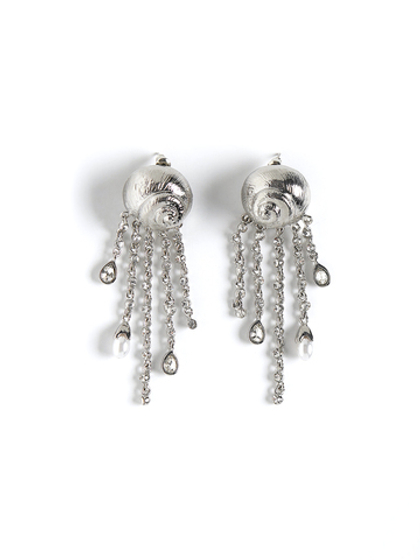 Серьги "Shell chandelier" Silver