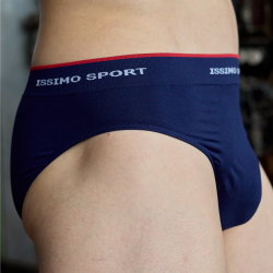 Мужские трусы слипы синие бесшовные ISSIMO SLIP SPORT IS03