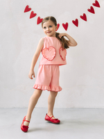 Костюм с сердечками, Розовый